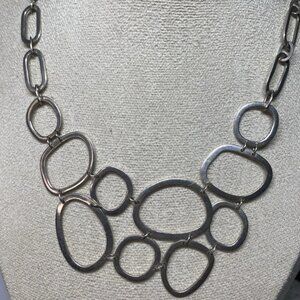 GLP Sterling Silver 925 Oval Link Necklace 16” w/ 1.5” Drop, 24.57g